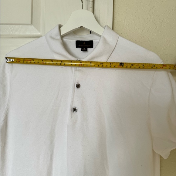 Brooks Brothers White Cotton Polo Shirt Size M - Picture 7 of 7